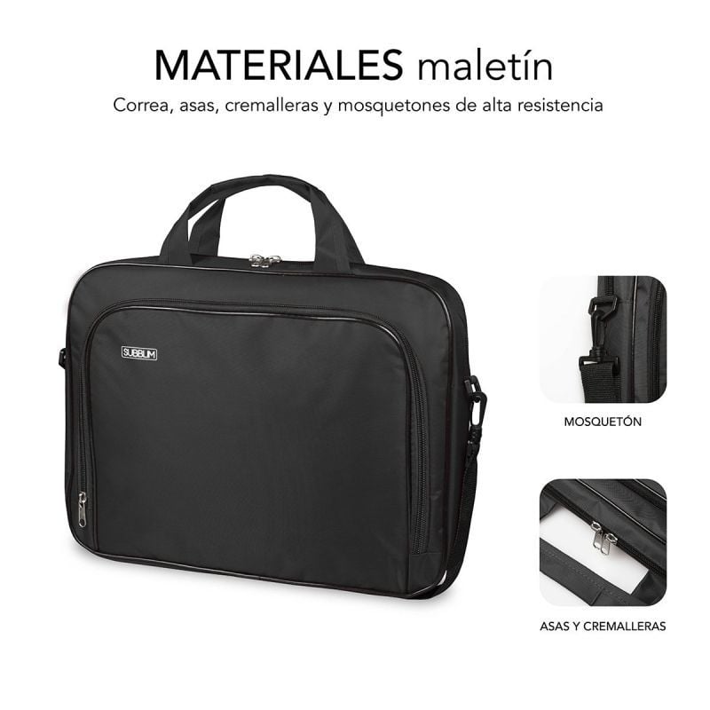 Pasta Subblim Oxford para Computadores Portáteis Até 16" / Preto