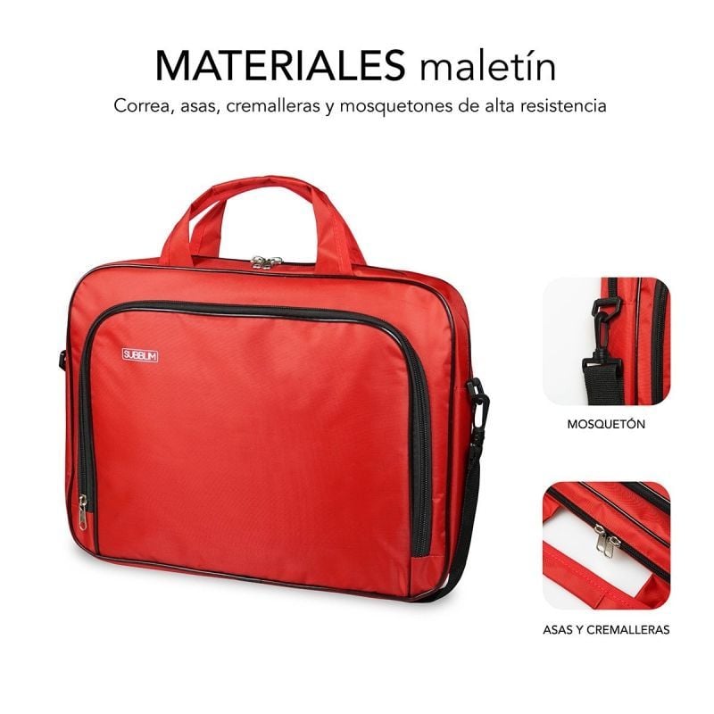 Pasta Subblim Oxford para Computadores Portáteis Até 16" / Vermelho