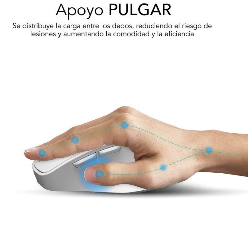 Rato Ergonómico sem Fios Bluetooth / 2.4ghz Subblim Comfort Ergo Dual Battery / Bateria Recarregáve…