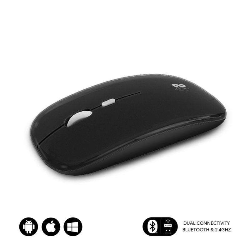 Subblim Dual Flat Wireless Bluetooth Mouse / Bateria Recarregável / Até 1600 DPI
