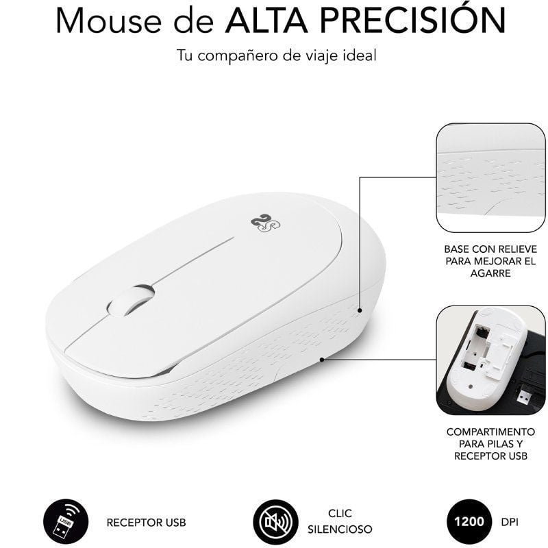 Conjunto de Rato sem Fios e Tapete Subblim Harmony Purple / Até 1200 DPI