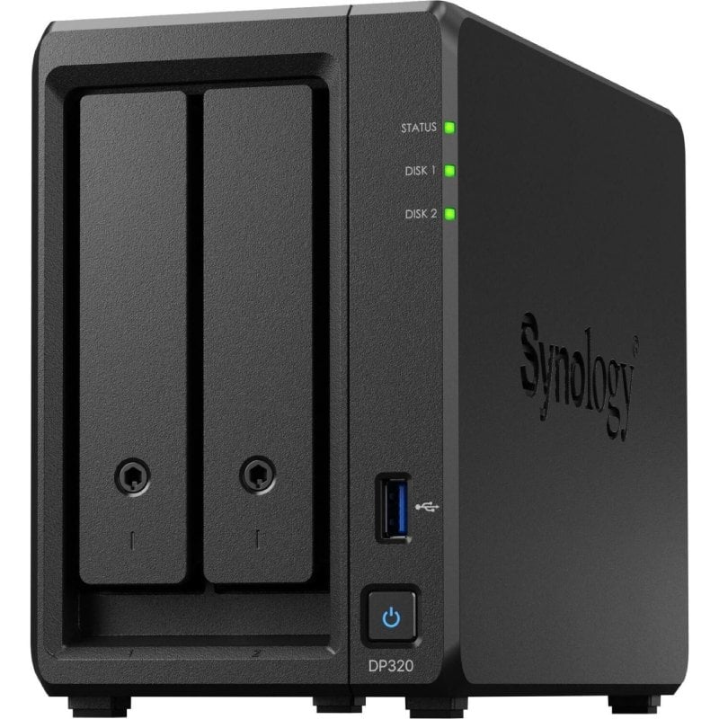 NAS Synology Activeprotect DP320 / 2 Compartimentos de 3,5" e 2,5" / 8 GB de DDR4 / 16 TB / Formato…