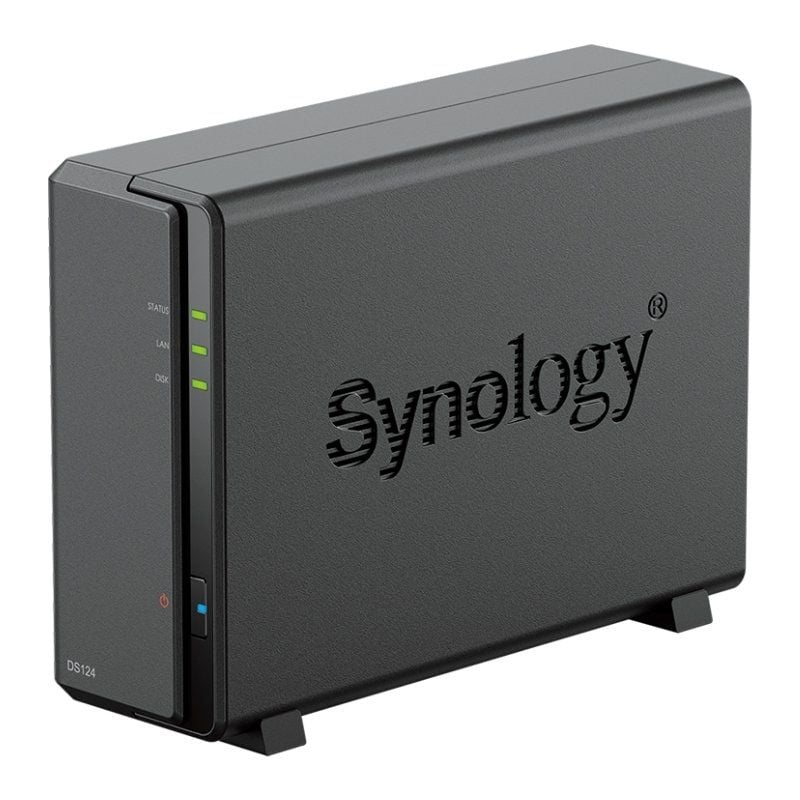 Synology Diskstation DS124 NAS / 1 Baía 3,5"- 2,5" / 1GB DDR4 / Formato de Torre