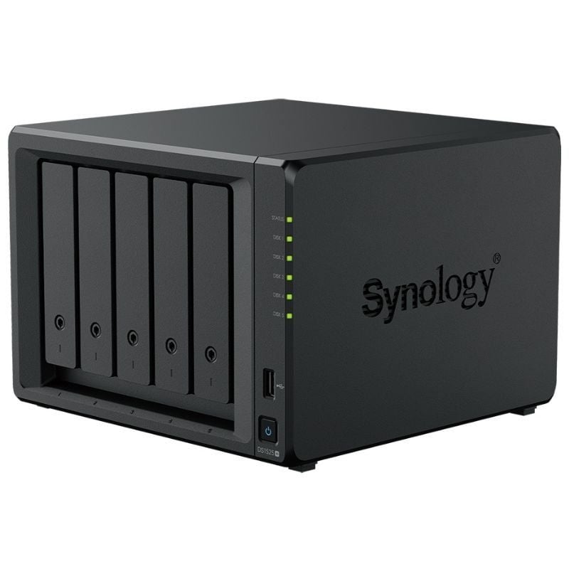 Synology Diskstation Ds1525+ NAS / 5 Compartimentos 3,5"- 2,5" / 16GB DDR4 / Formato de Torre