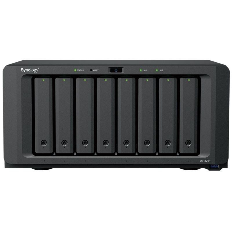 Synology Diskstation Ds1825+ NAS / 8 Compartimentos 3,5"- 2,5" / 8GB DDR4 / Formato de Torre