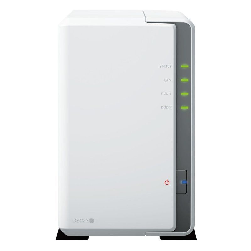 Synology Diskstation DS223J NAS / 2 Compartimentos 3,5"- 2,5" / 1GB DDR4 / Formato de Torre