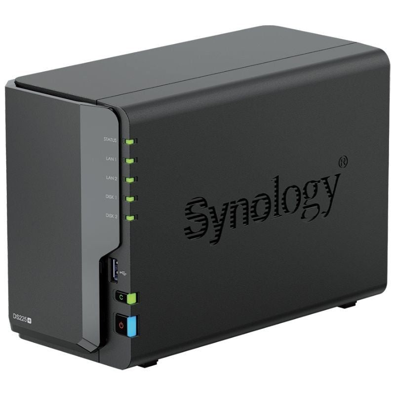 Synology Diskstation Ds225+ NAS / 2 Compartimentos 3,5"- 2,5" / 2GB DDR4 / Formato de Torre