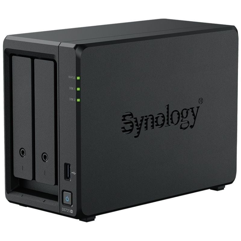 Synology Diskstation Ds725+ NAS / 2 Compartimentos 3,5"- 2,5" / 8GB DDR4 / 8TB / Formato de Torre