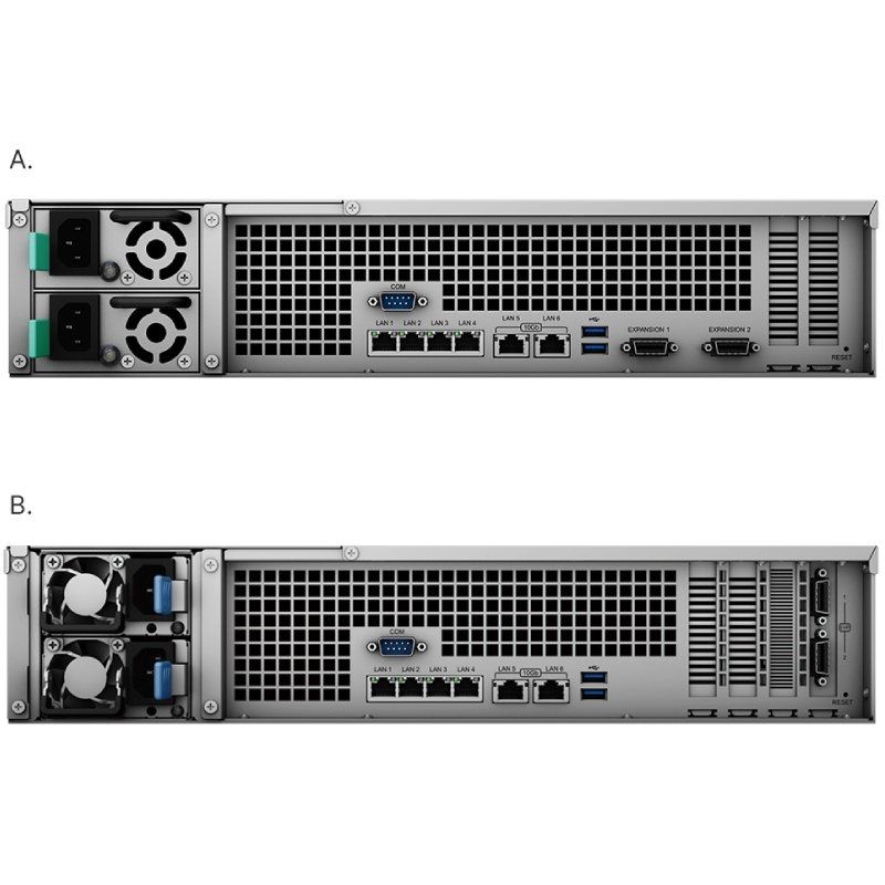 Synology Rackstation Rs3621xs+ NAS / 12 Compartimentos 3,5"- 2,5" / 8GB DDR4 / Formato de Montagem…