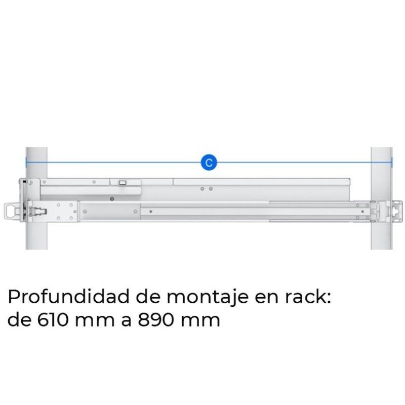 Calhas de Rack Deslizantes para o Kit de Calhas de Servidor Synology Rks-02