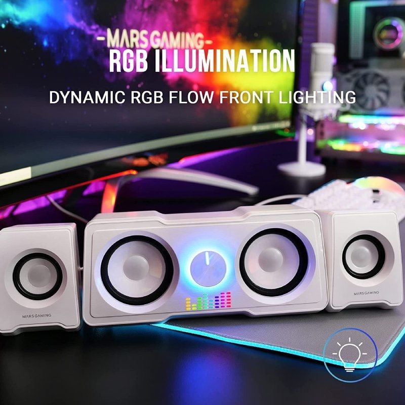 Colunas para Jogos Mars MS22W / 35W / 2.2 / Branco