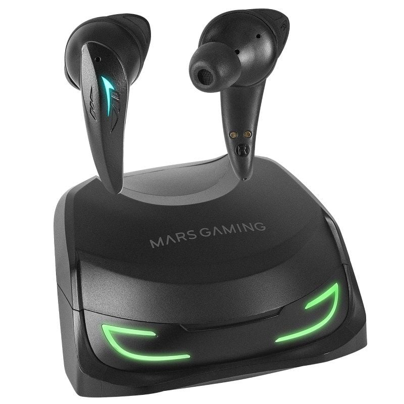 Auricular Bluetooth Mars Gaming Mhi-ultra com Estojo de Carregamento / Autonomia 7-8h / Preto