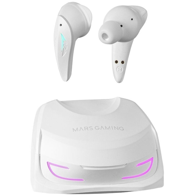 Auricular Bluetooth Mars Gaming Mhi-ultra com Estojo de Carregamento / 7-8h de Autonomia / Branco