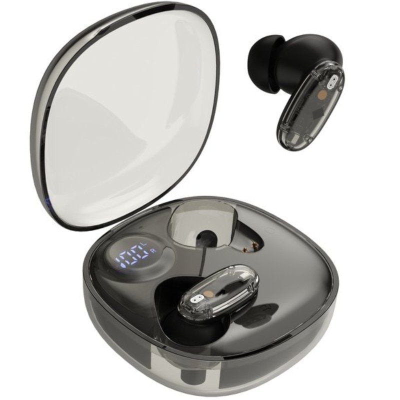 Auricular Bluetooth Mars Gaming MHIB2 com Estojo de Carregamento / Autonomia 7h / Preto