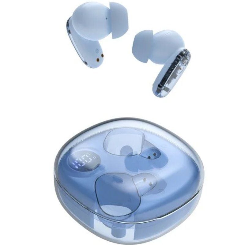 Auricular Bluetooth Mars Gaming MHIB2 com Estojo de Carregamento / Autonomia 7h / Azul