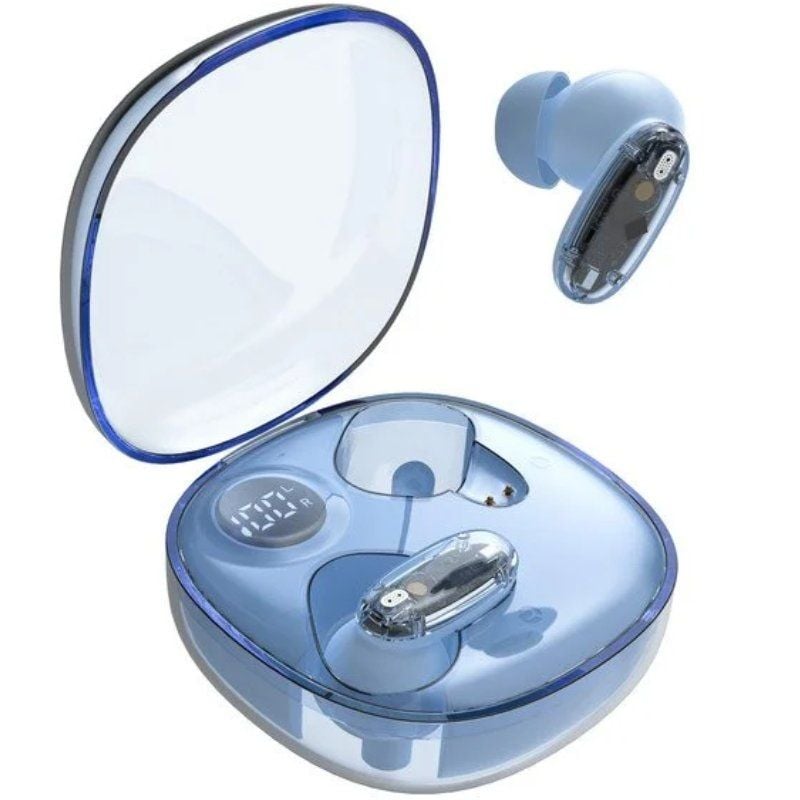 Auricular Bluetooth Mars Gaming MHIB2 com Estojo de Carregamento / Autonomia 7h / Azul