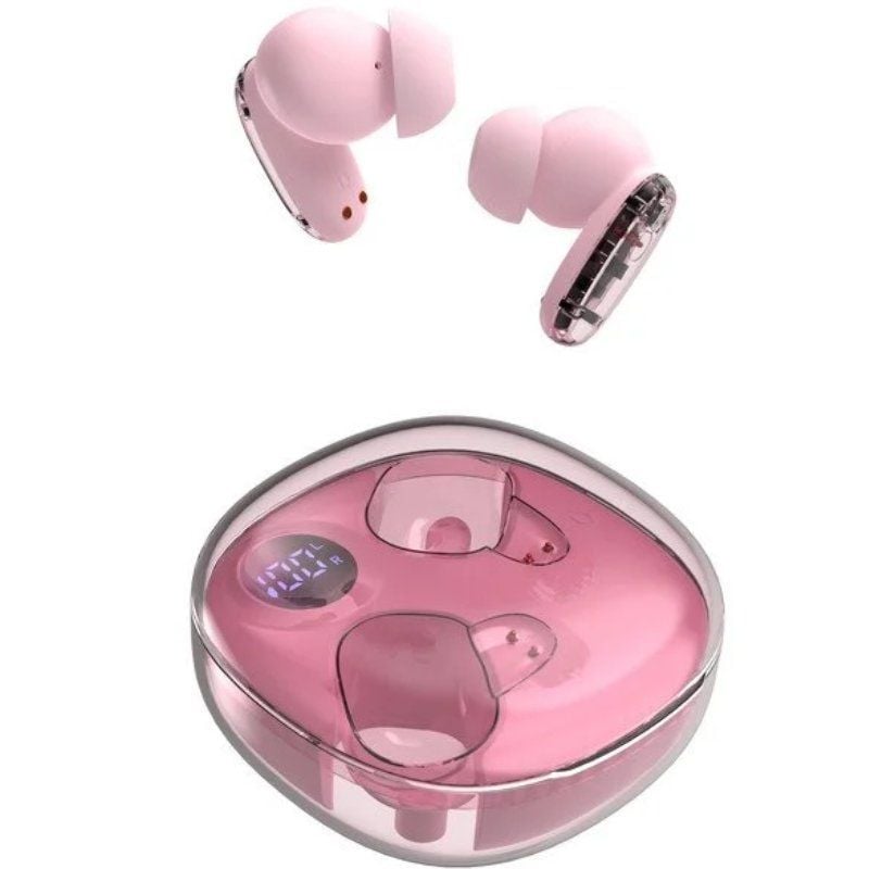 Auricular Bluetooth Mars Gaming MHIB2 com Estojo de Carregamento / 7h de Autonomia / Rosa