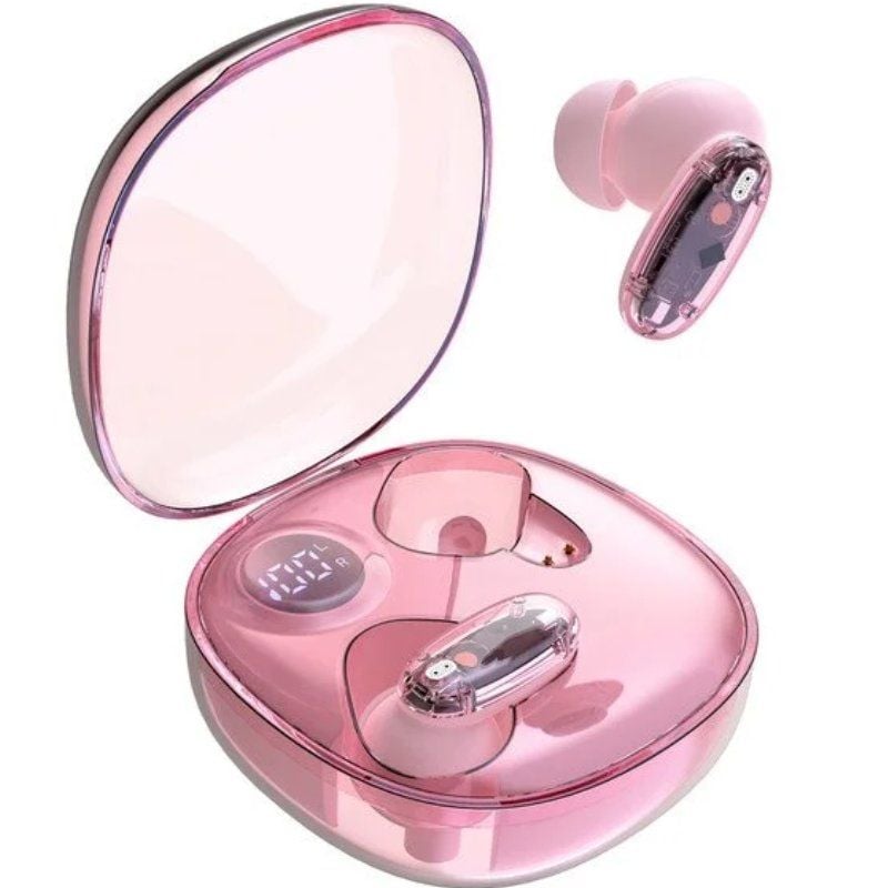 Auricular Bluetooth Mars Gaming MHIB2 com Estojo de Carregamento / 7h de Autonomia / Rosa