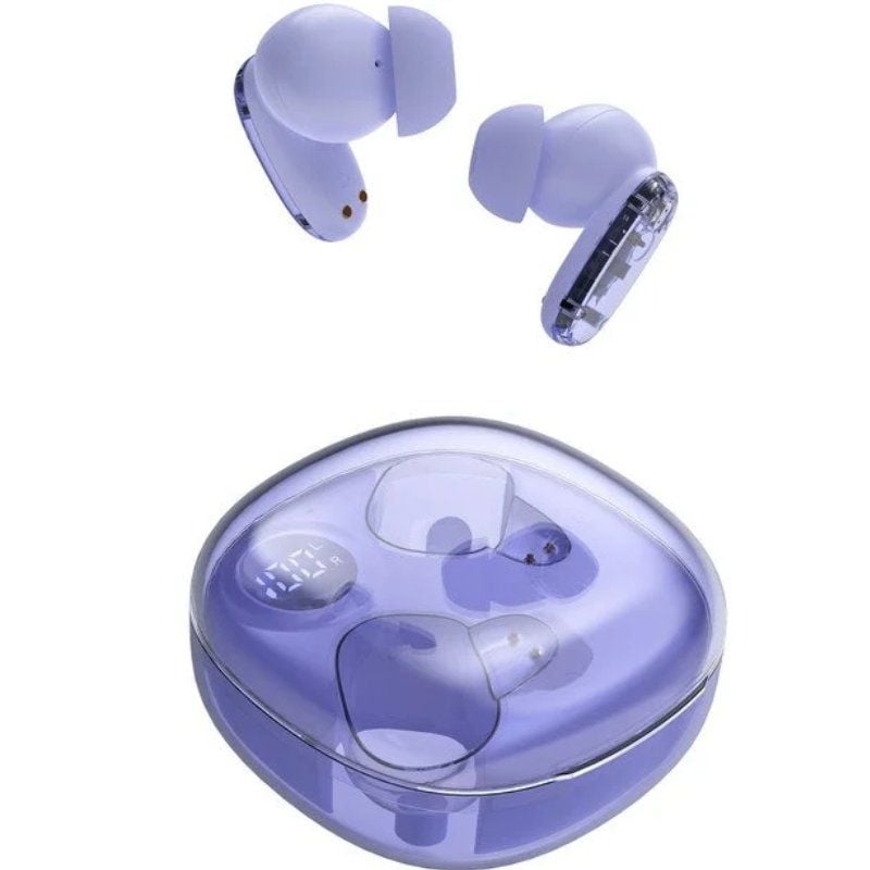 Auricular Bluetooth Mars Gaming MHIB2 com Estojo de Carregamento / Autonomia 7h / Roxo