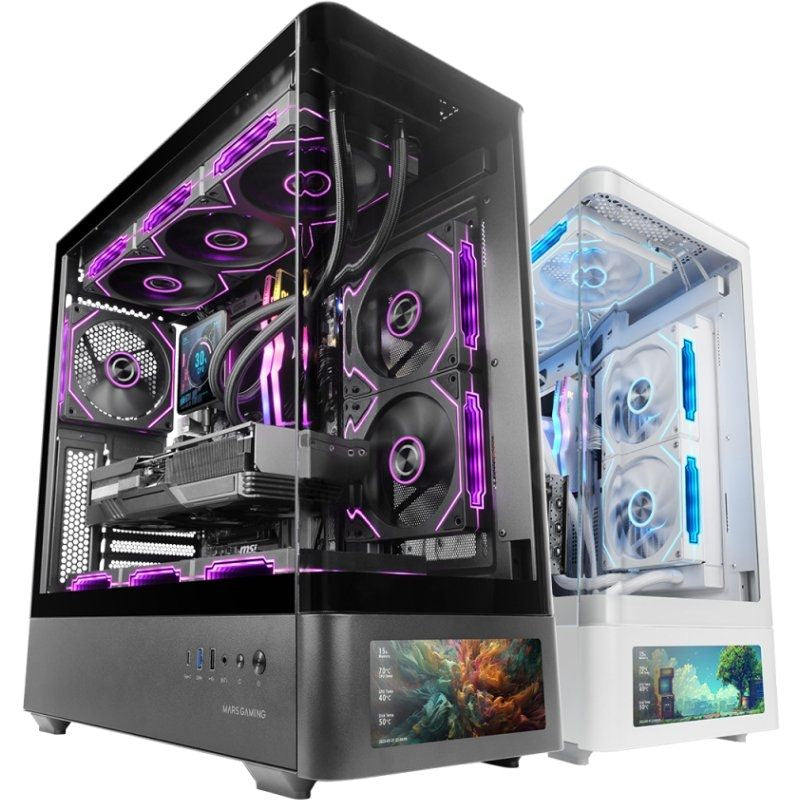 Caixa Semi-torre para Jogos Mars Gaming Mc-lcdpro