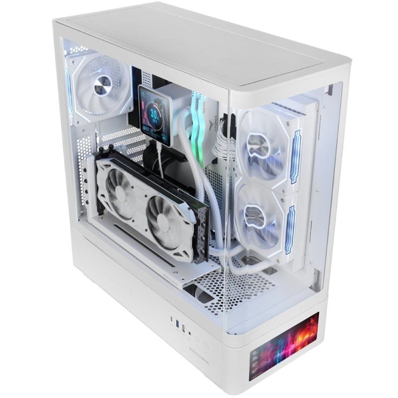 Caixa Gaming Semitower Mars Gaming Mc-lcdpro / Branco