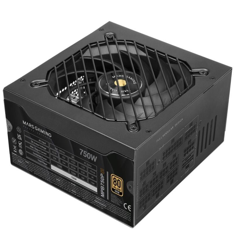 Fonte de Alimentação Mars Gaming MPB750PSI / 750W / Ventilador de 14cm / 80 Plus Gold