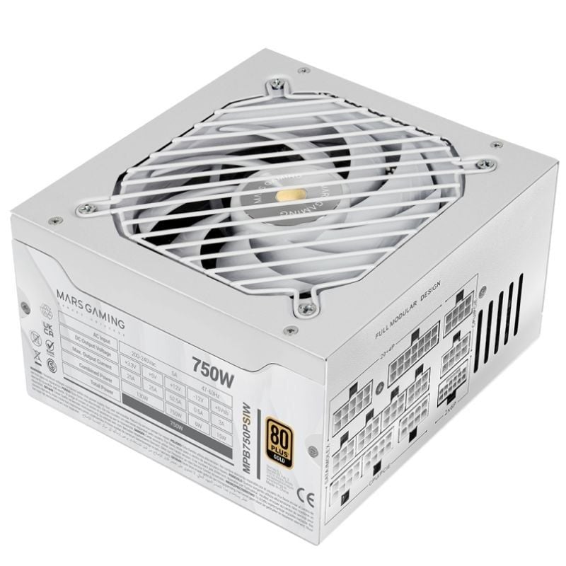 Fonte de Alimentação Mars Gaming MPB750PSI / 750W / Ventilador de 14cm / 80 Plus Gold