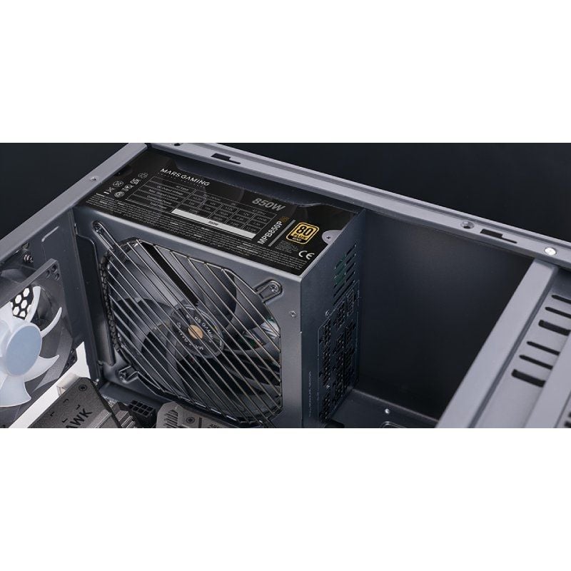 Fonte de Alimentação Mars Gaming MPB850PSI / 850W / Ventilador de 14cm / 80 Plus Gold