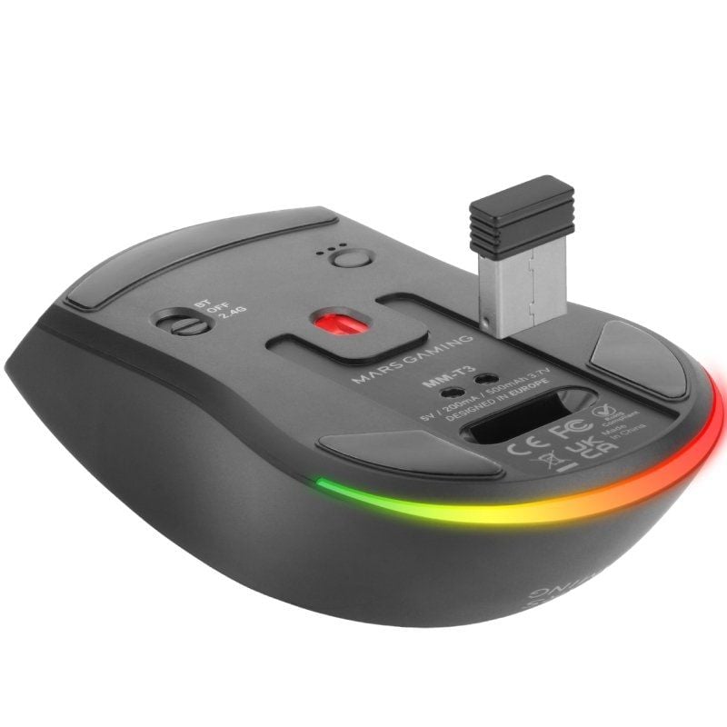 Rato Gaming sem Fios Mars Gaming Mm-t3 / Bateria Recarregável / Até 14400 DPI