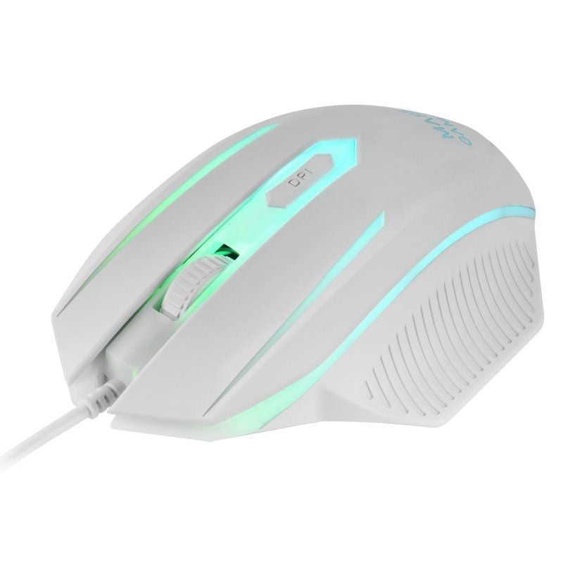 Mars Gaming MCP124 Gaming Pack / Teclado H-mech + Rato Ótico + Tapete de Rato / Branco