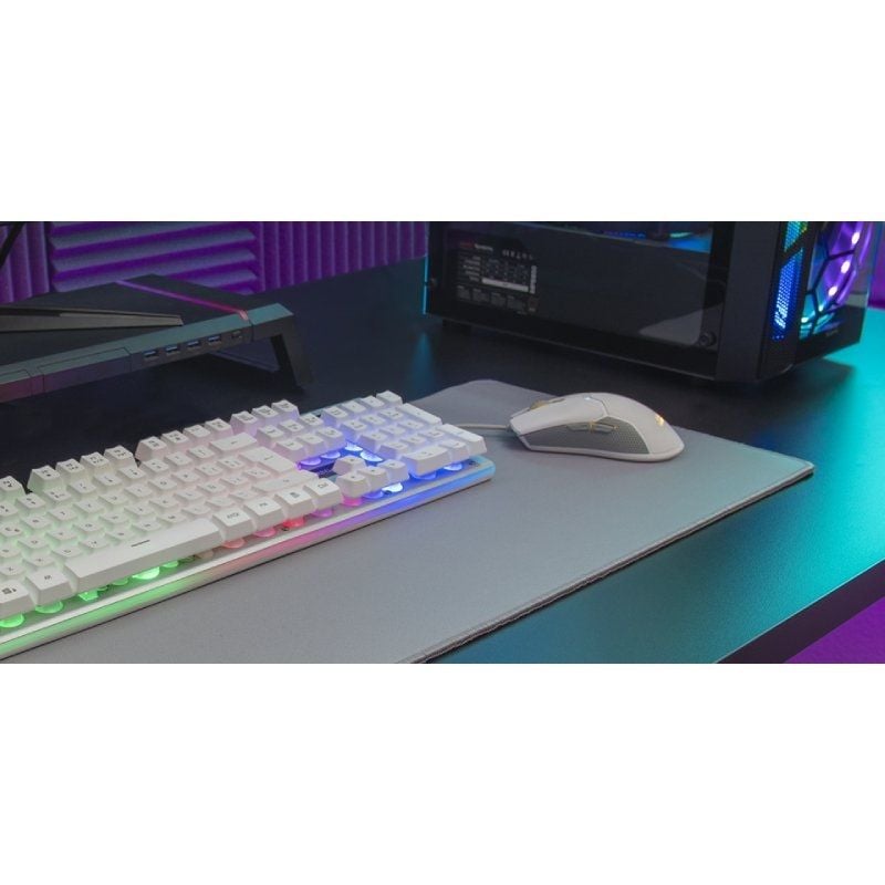 Mars Gaming MCPX Gaming Pack / Teclado H-mech + Rato Ótico + Tapete de Rato / Branco