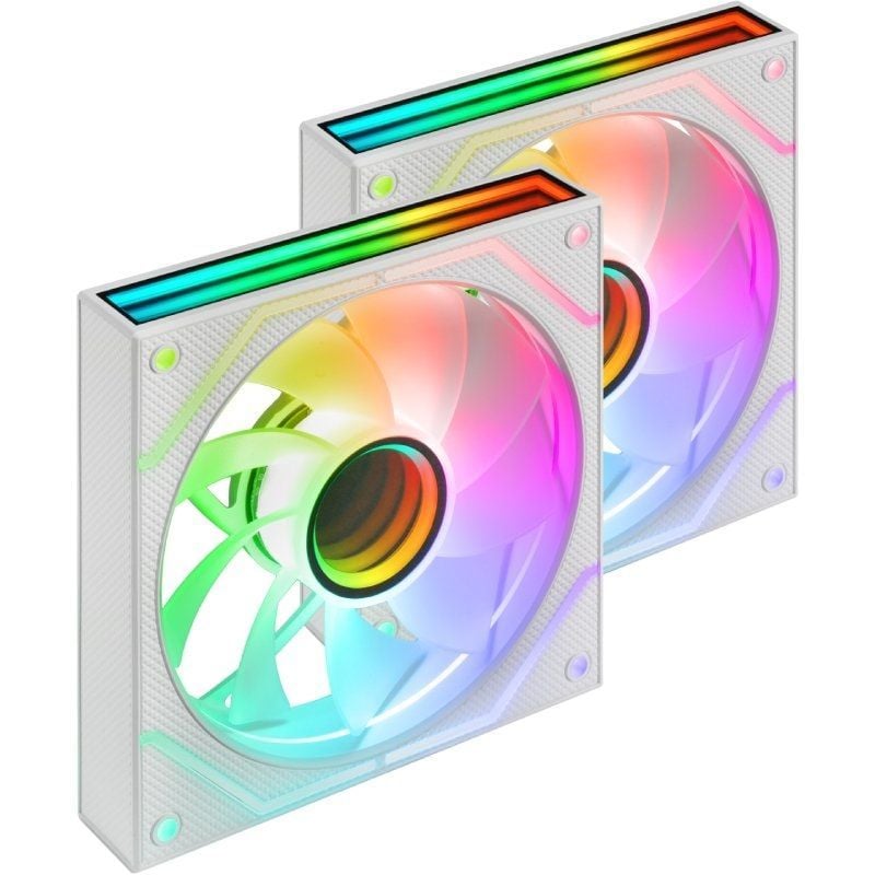 Pack 2 Ventoinhas Mars Gaming Mf-3dprox2r / 12cm / ARGB / Branco