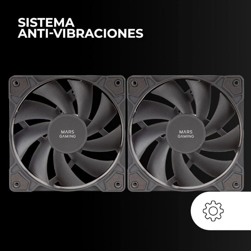 Conjunto de 2 Ventoinhas Mars Gaming Mf-prox2 / 12cm