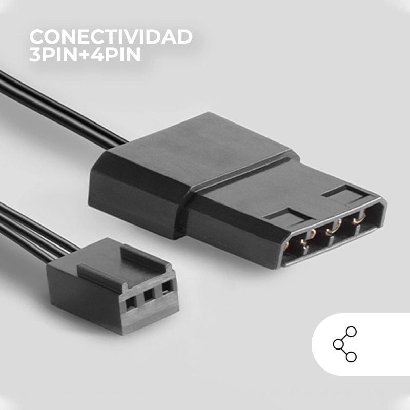 Conjunto de 2 Ventoinhas Mars Gaming Mf-prox2 / 12cm