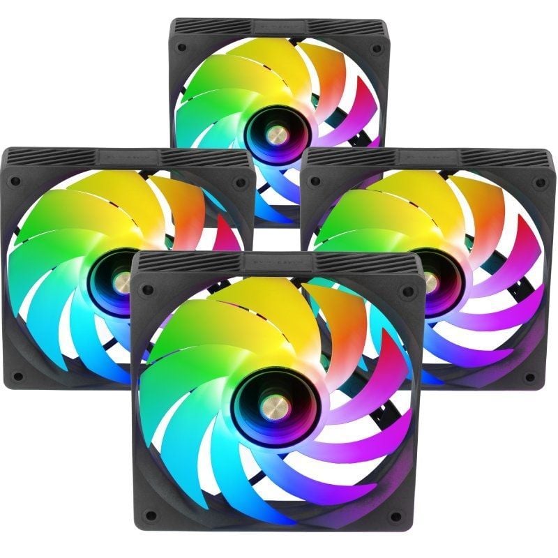 Pack 4 Ventoinhas Mars Gaming Mf-si4kit / 12cm + HUB + Controlo Remoto / ARGB