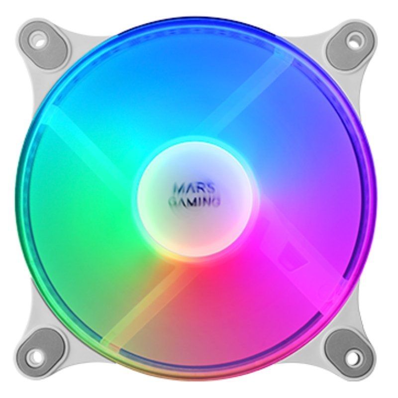 Pack 2 Ventoinhas Mars Gaming MFDUOW / 12cm / FRGB / Branco