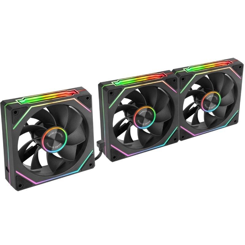 Conjunto de 3 Ventoinhas Invertidas Mars Gaming Mf-linkfinitykit2r / 12cm / ARGB