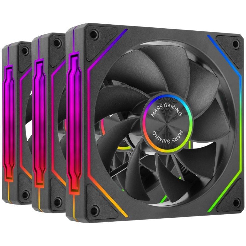 Conjunto de 3 Ventoinhas Invertidas Mars Gaming Mf-linkfinitykit2r / 12cm / ARGB