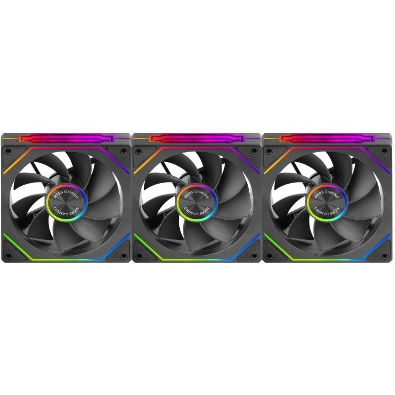 Conjunto de 3 Ventoinhas Invertidas Mars Gaming Mf-linkfinitykit2r / 12cm / ARGB