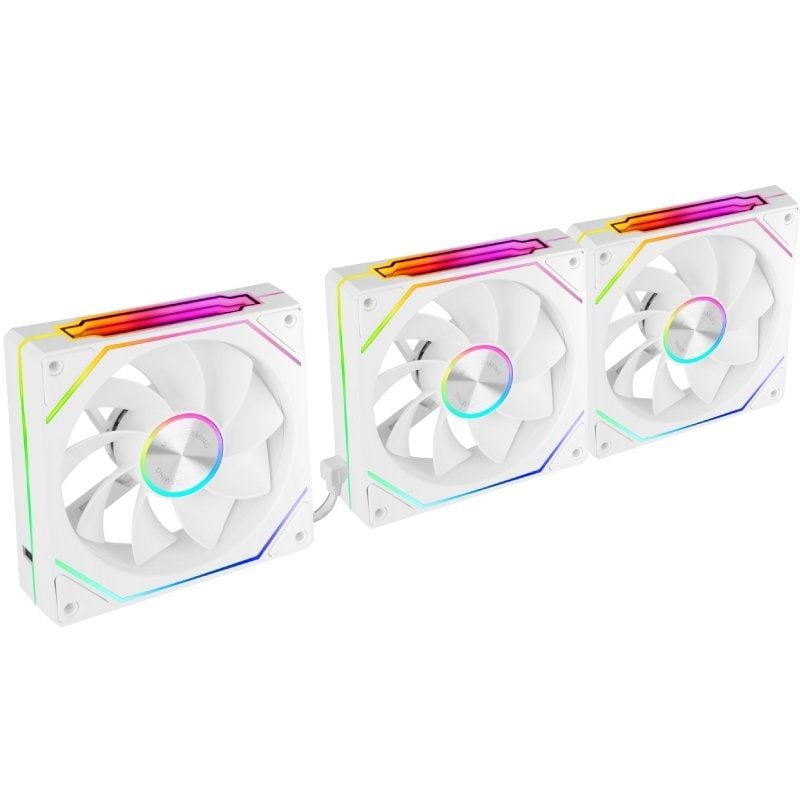 Pack 3 Ventoinhas Invertidas Mars Gaming Mf-linkfinitykit2r / 12cm / ARGB / Branco