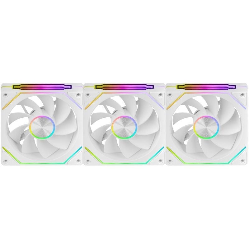 Pack 3 Ventoinhas Invertidas Mars Gaming Mf-linkfinitykit2r / 12cm / ARGB / Branco
