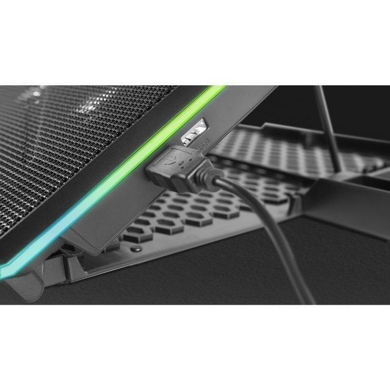 Suporte de Arrefecimento Mars Gaming MNBC13 para Computadores Portáteis Até 17" / Iluminação LED