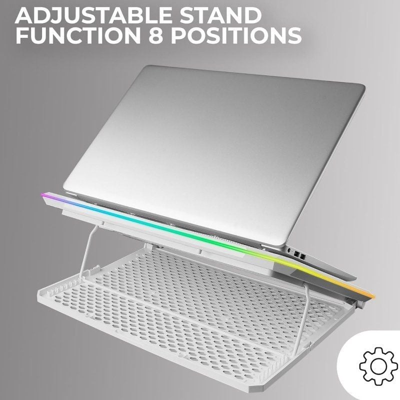 Suporte de Arrefecimento Mars Gaming MNBC13 para Computadores Portáteis Até 17" / Iluminação LED