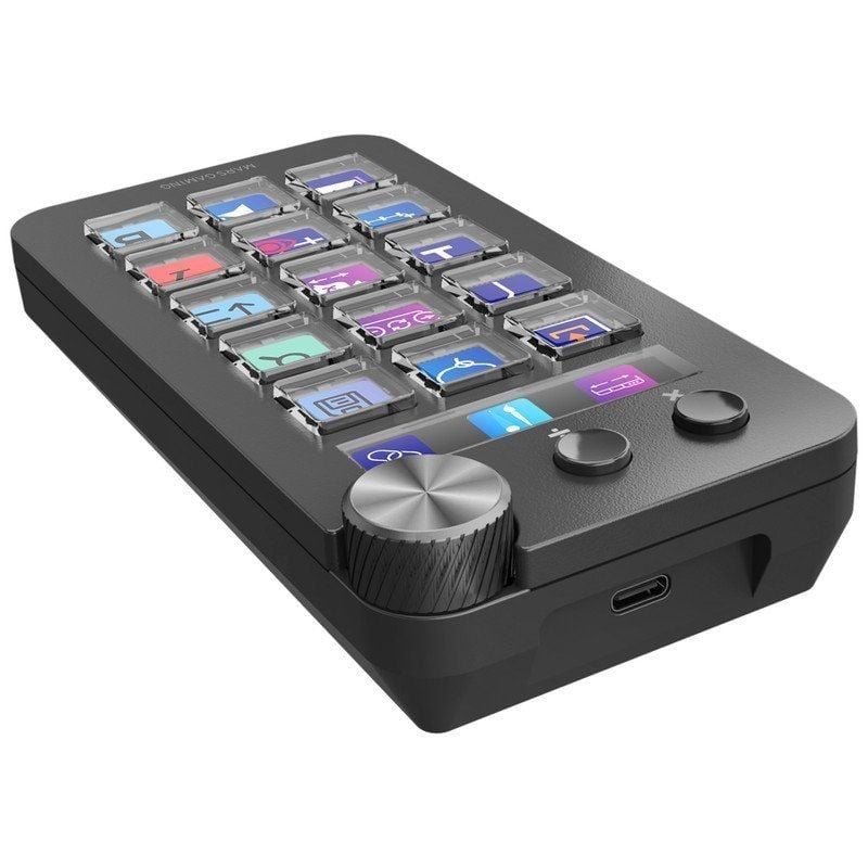 Mars Gaming Msd-neo Deck Controller / 15 Teclas LCD / 1 Roda / 2 Botões / Preto