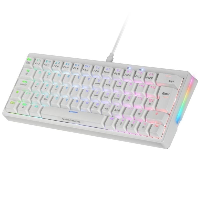 Teclado Mecânico para Jogos Mars Gaming MKMINIPRO / Switch Azul / Branco