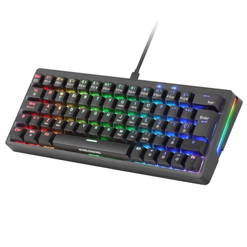 Teclado Mecânico para Jogos Mars Gaming MKMINIPRO / Switch Amarelo