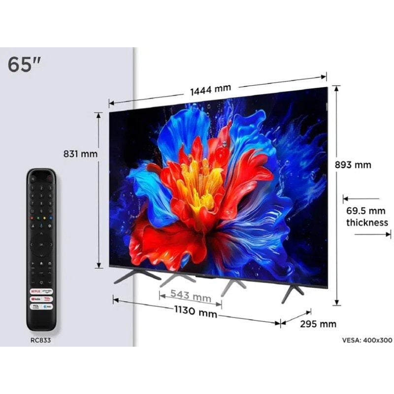 TCL QLED 65P8K TV 65" / Ultra HD 4K / Smart TV / Wifi