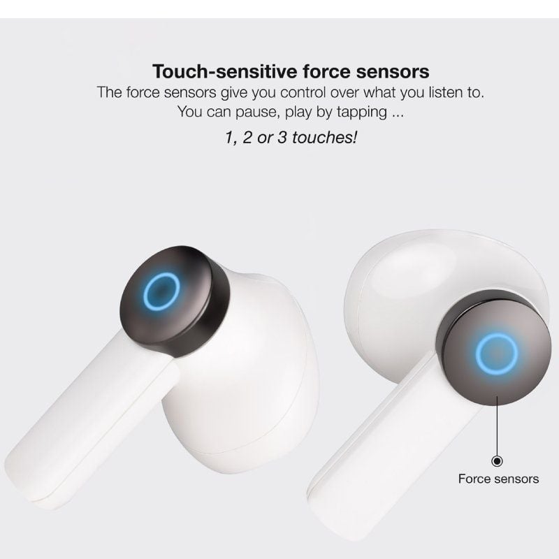 Tooq Bender Auscultadores Bluetooth Tqbwh-0031w com Estojo de Carregamento / Autonomia 4h / Branco