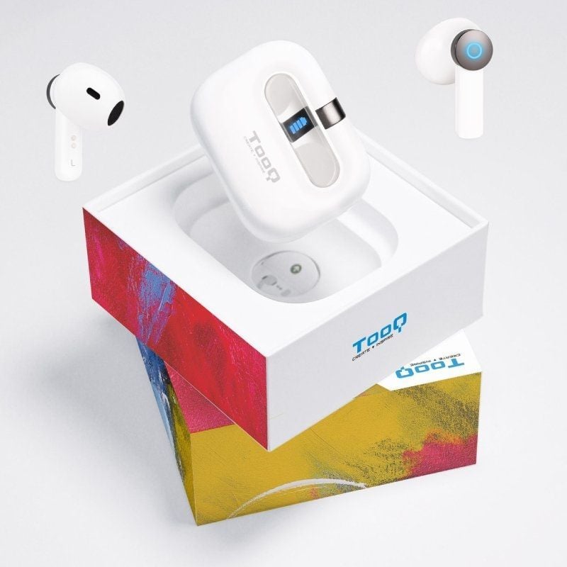 Tooq Bender Auscultadores Bluetooth Tqbwh-0031w com Estojo de Carregamento / Autonomia 4h / Branco