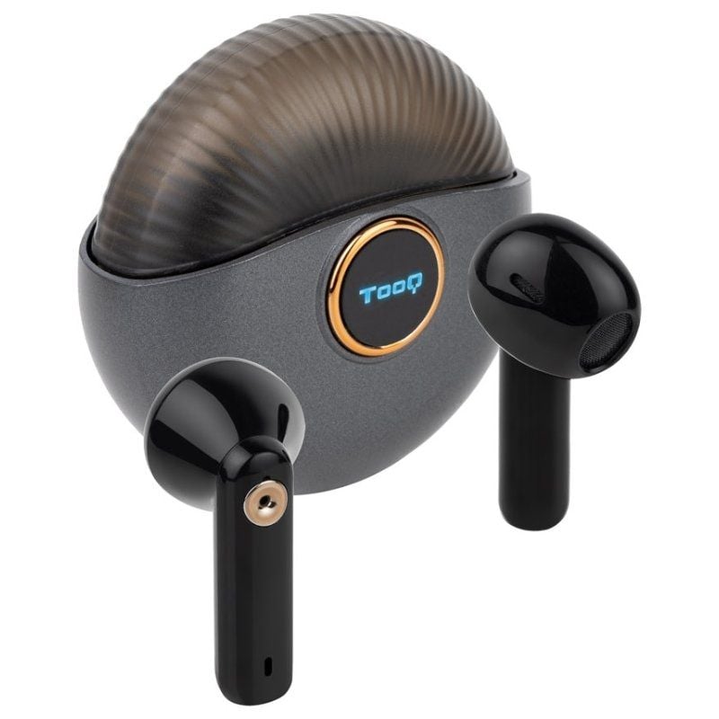 Auscultadores Tooq Snail Bluetooth Tqbwh-0060g com Estojo de Carregamento / 4h de Autonomia / Cinze…